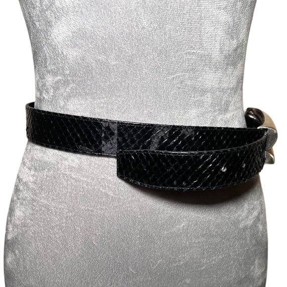 Barry Kieselstein Sterling Buckle Snake Belt - Picture 2 of 6